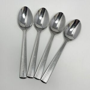 Reed & Barton Berkeley 18/10 Stainless Steel Flatware Tea Spoon 6.25” Set Of 4